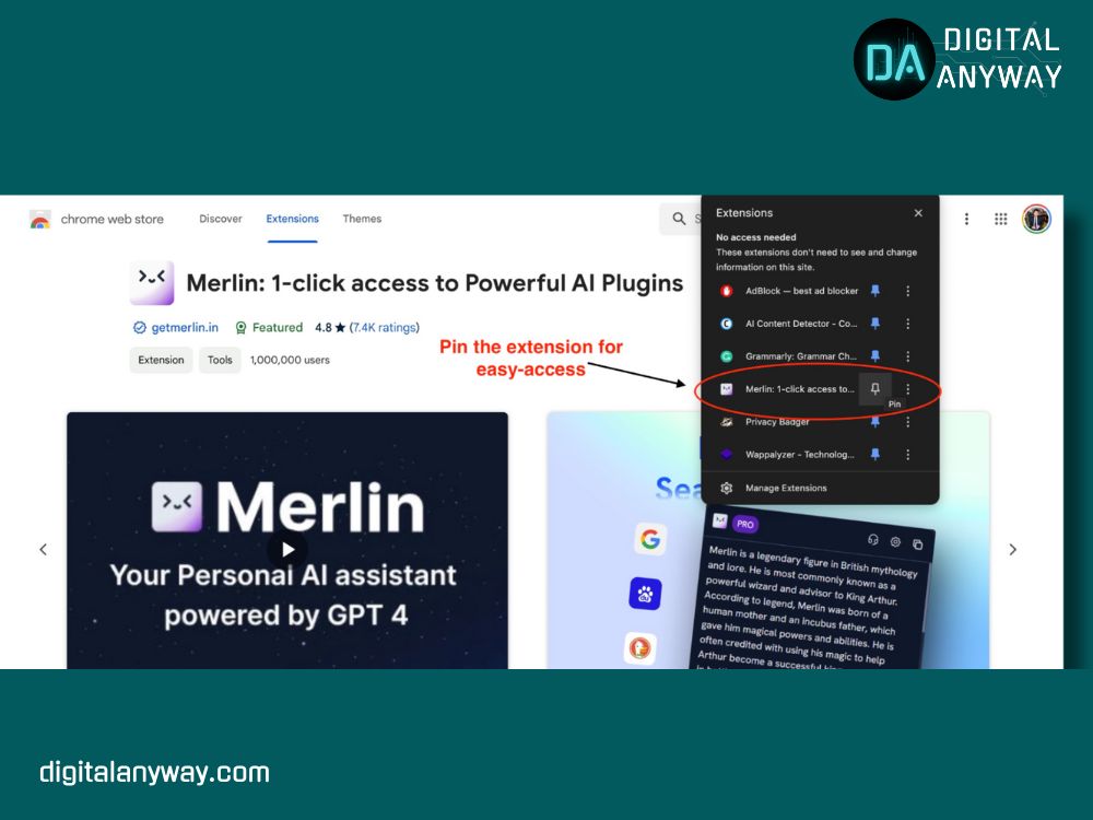 get GPT-4 for free with Merlin extension